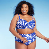 Kona Sol Women's Blue Underwire Bikini Top Size 16