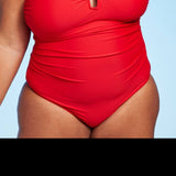 Kona Sol Full Coverage One Piece Swimsuit in Red - Women's Size 17