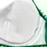 Kona Sol Women's Green Geo Bikini Top Underwire Size S
