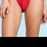 Wild Fable Women's Red Side-Tie Bikini Bottom Size S