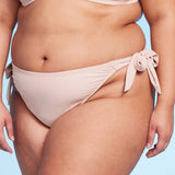 Wild Fable Women's High Leg Bikini Bottom Brown 2X with Side Tie