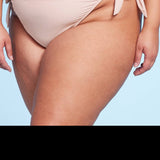 Wild Fable Women's High Leg Bikini Bottom Brown 2X with Side Tie