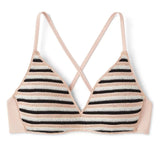 Wild Fable Women's Brown Striped Crochet Bralette Bikini Top Size S