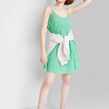 Wild Fable Women's Mint Green Floral Babydoll Dress - Sleeveless Size S