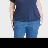Knox Rose Blue Short Sleeve T-Shirt Women's Plus Size XXL