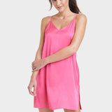 Stars Above Women's Pink Satin NightGown Size L