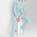 Wild Fable Slate Blue Ribbed Leggings for Women Size XXS