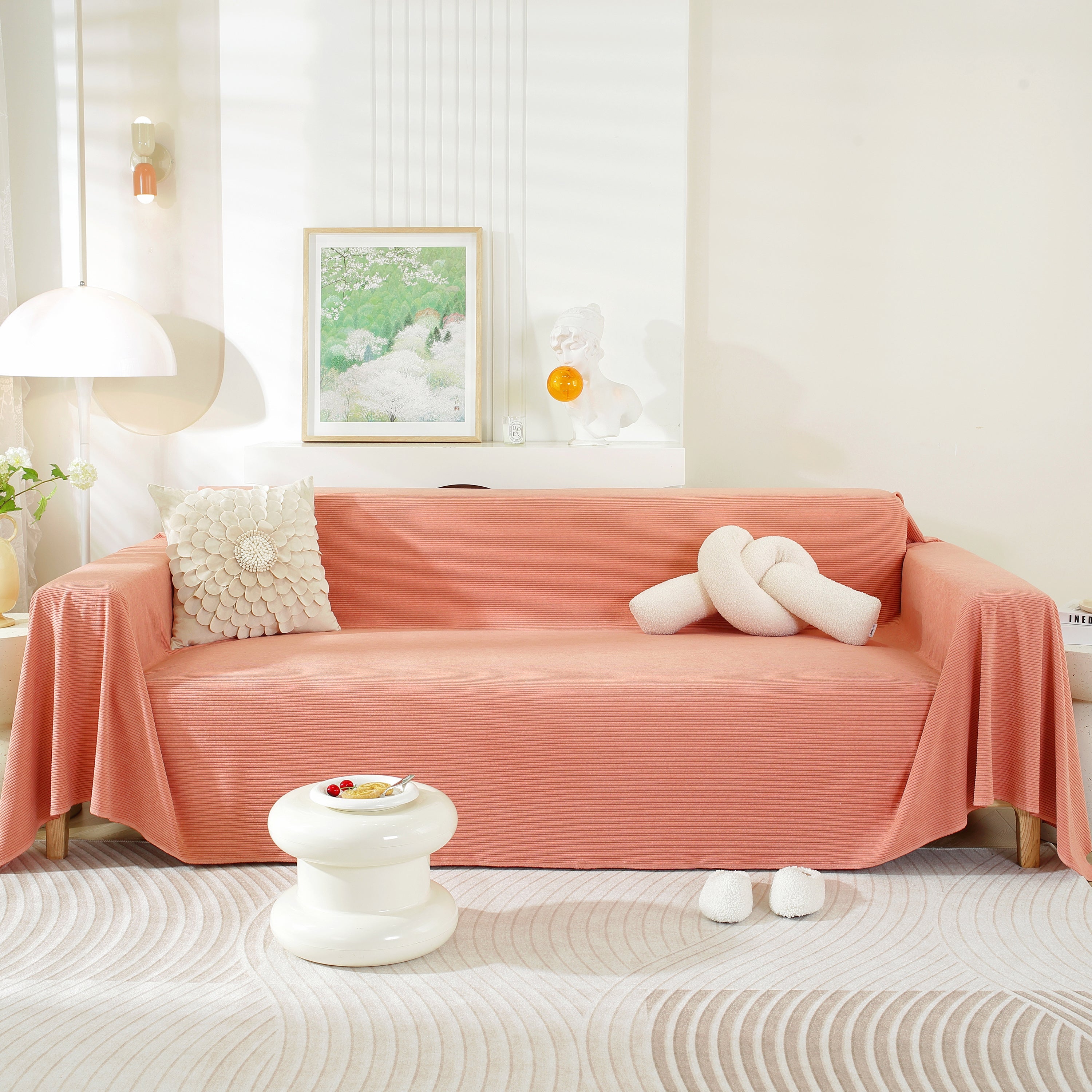 Soft Plush Warm Couch Cover Blanket For Sofa, Waterproof And Machine Washable Couch Throw Cover
