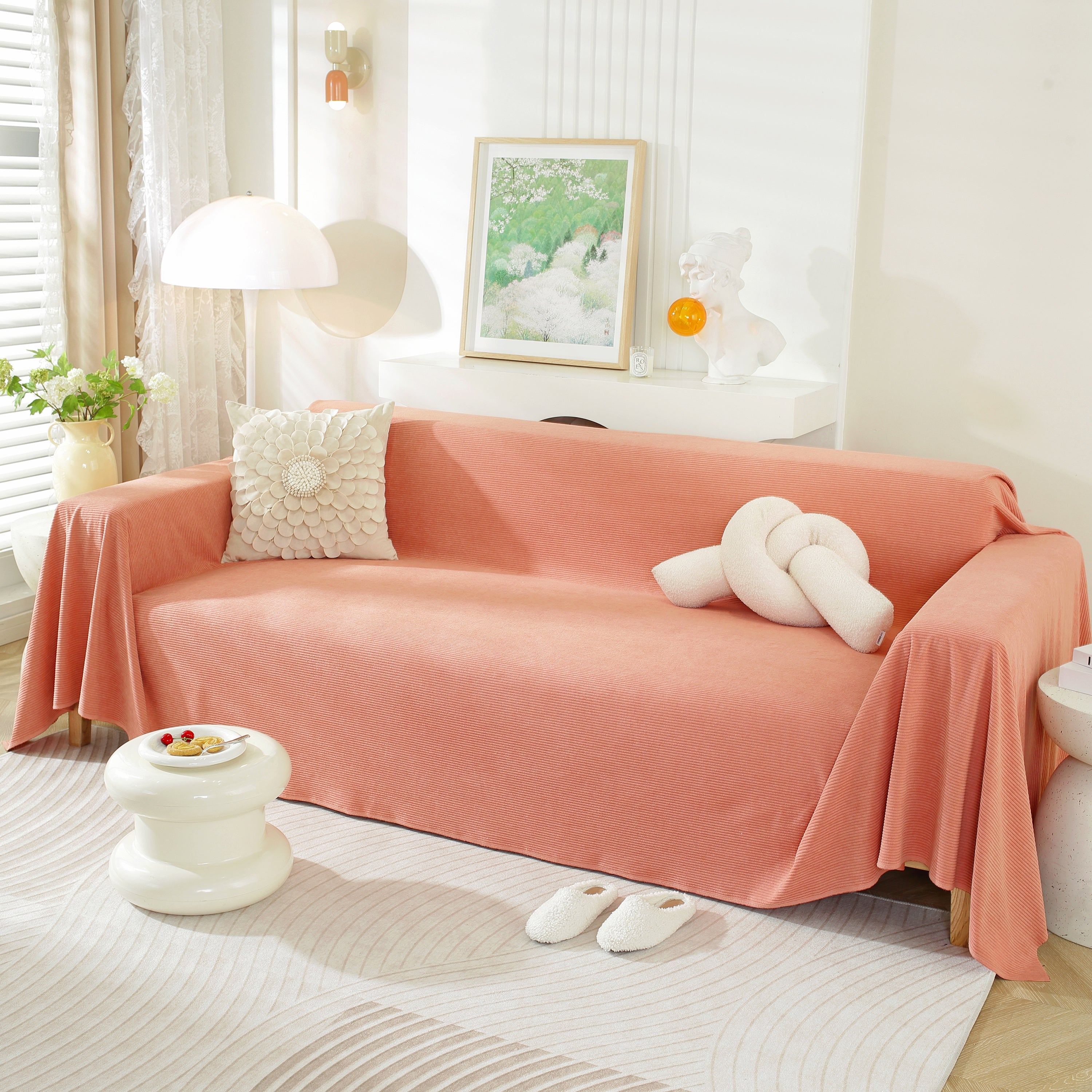 Soft Plush Warm Couch Cover Blanket For Sofa, Waterproof And Machine Washable Couch Throw Cover