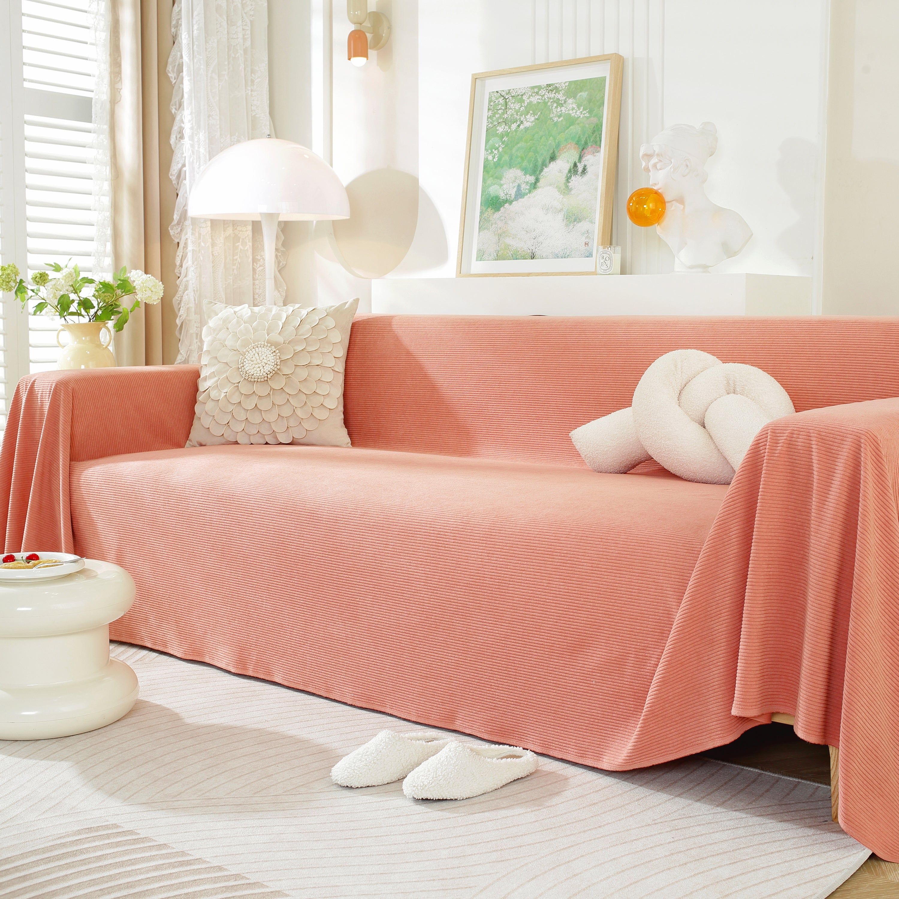 Soft Plush Warm Couch Cover Blanket For Sofa, Waterproof And Machine Washable Couch Throw Cover