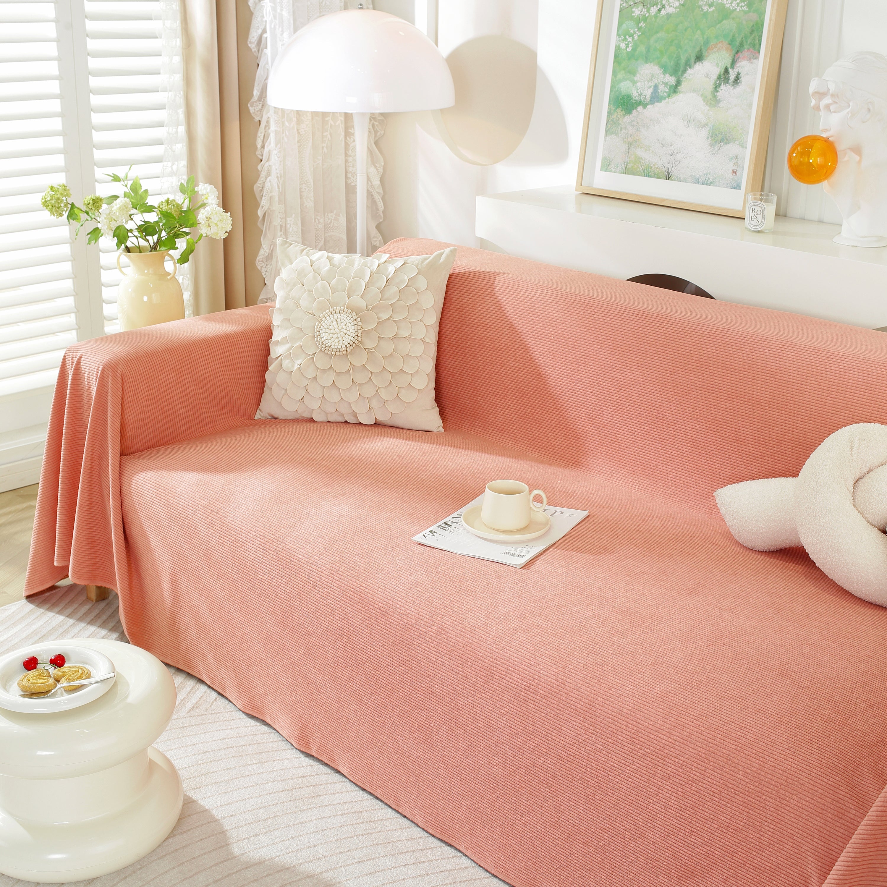 Soft Plush Warm Couch Cover Blanket For Sofa, Waterproof And Machine Washable Couch Throw Cover