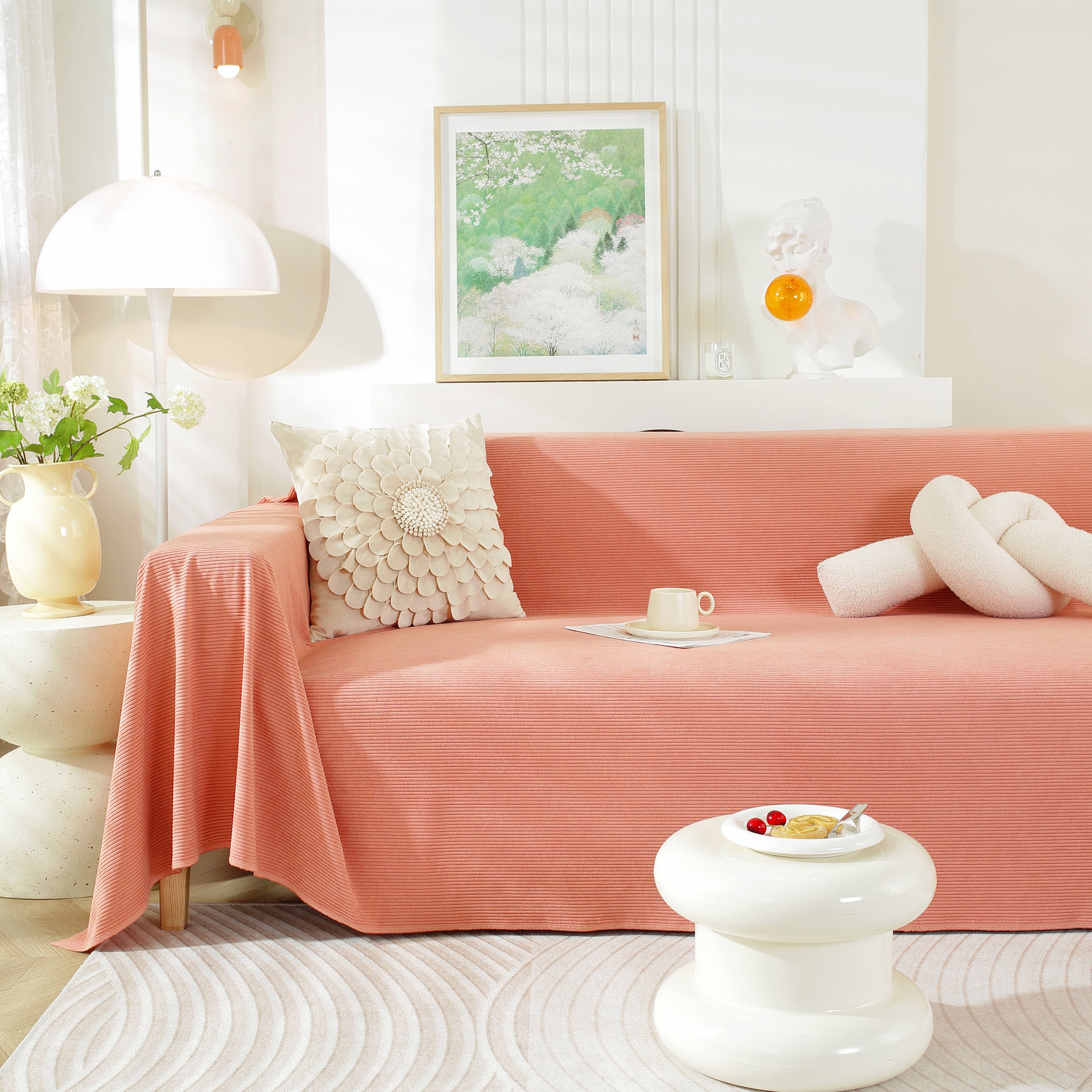 Soft Plush Warm Couch Cover Blanket For Sofa, Waterproof And Machine Washable Couch Throw Cover