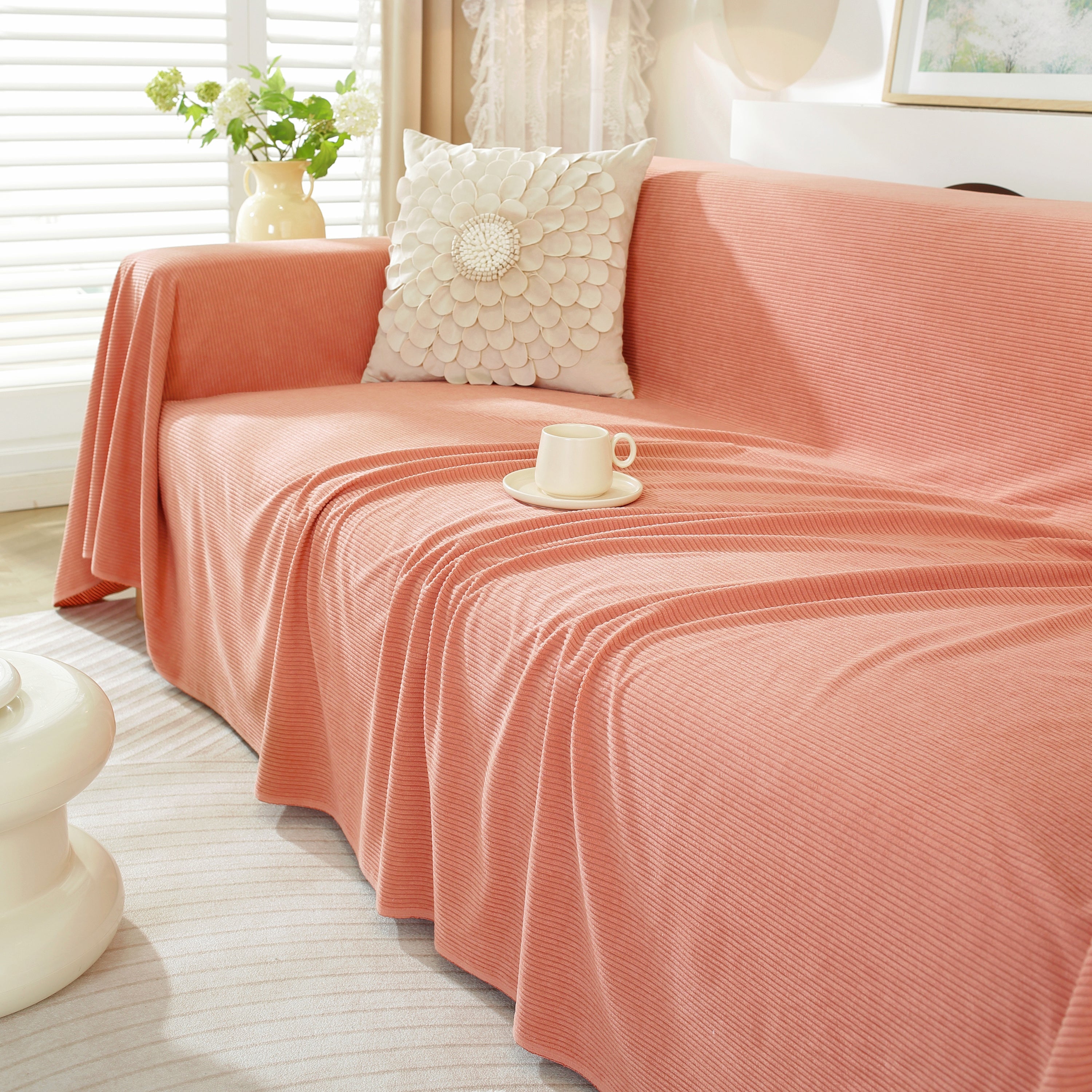 Soft Plush Warm Couch Cover Blanket For Sofa, Waterproof And Machine Washable Couch Throw Cover