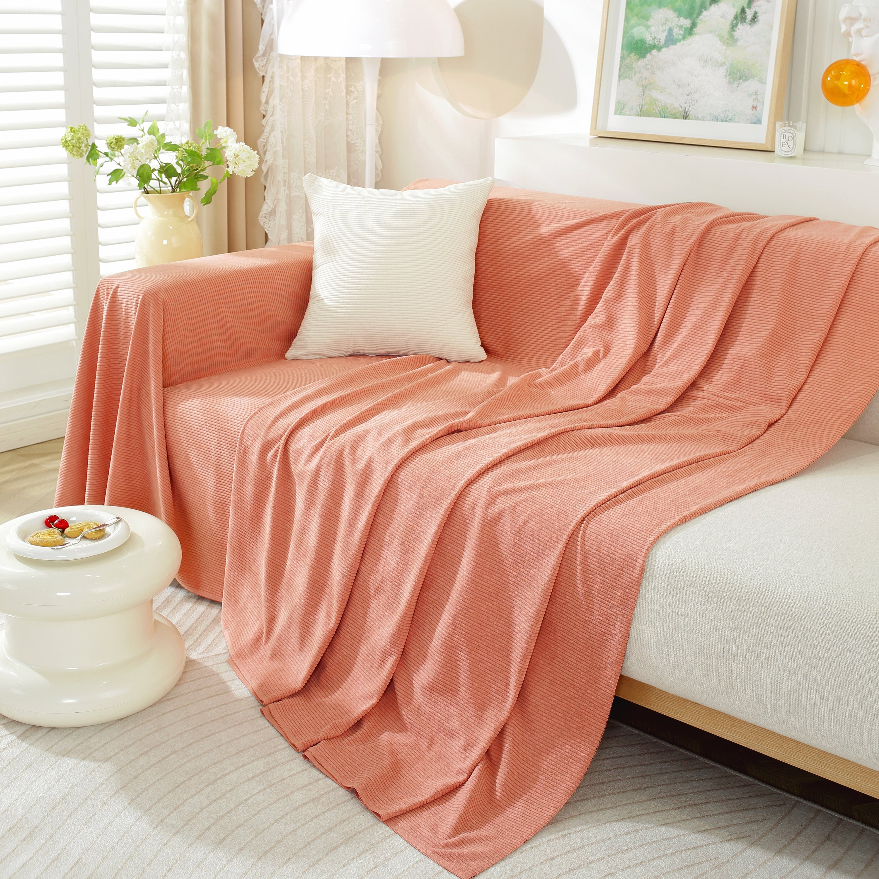 Soft Plush Warm Couch Cover Blanket For Sofa, Waterproof And Machine Washable Couch Throw Cover