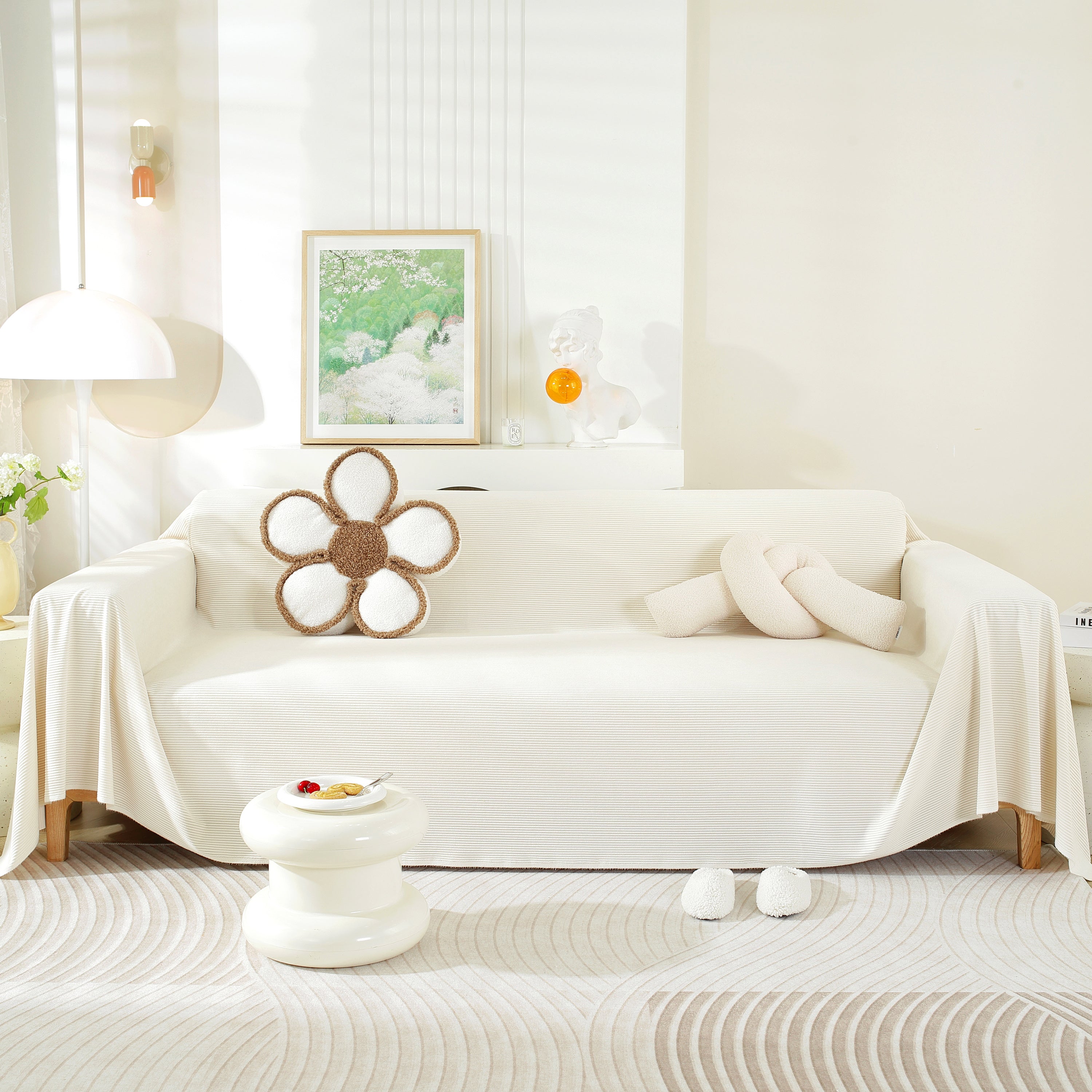 Soft Plush Warm Couch Cover Blanket For Sofa, Waterproof And Machine Washable Couch Throw Cover