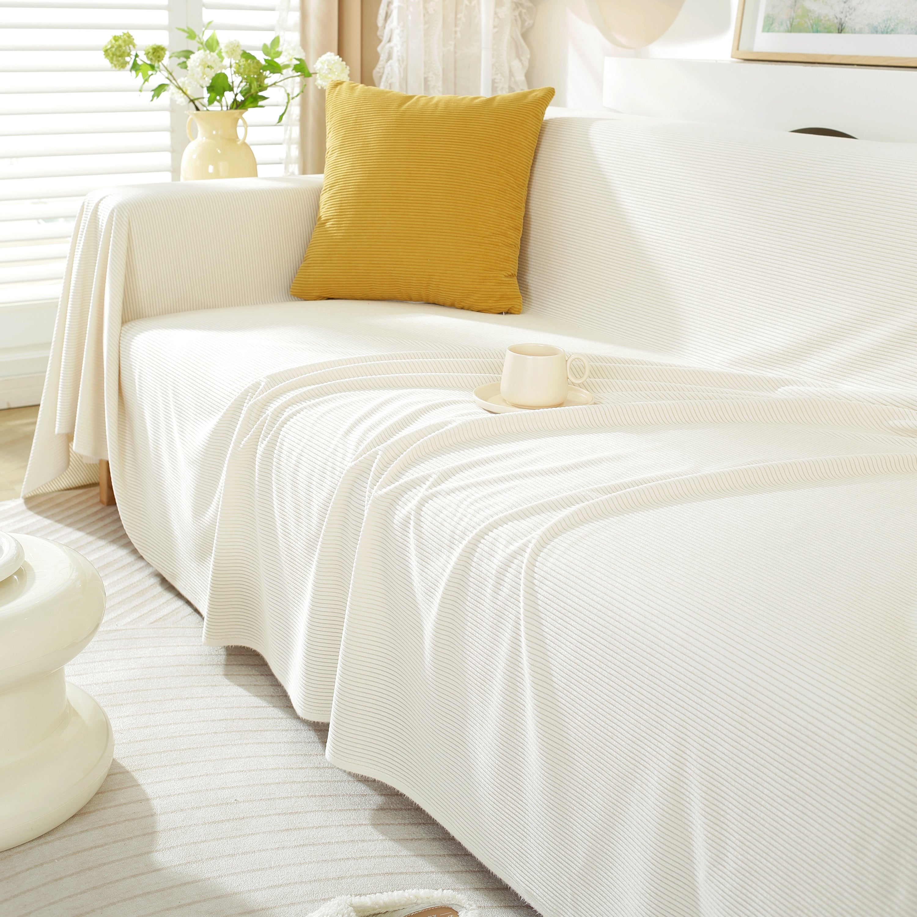 Soft Plush Warm Couch Cover Blanket For Sofa, Waterproof And Machine Washable Couch Throw Cover