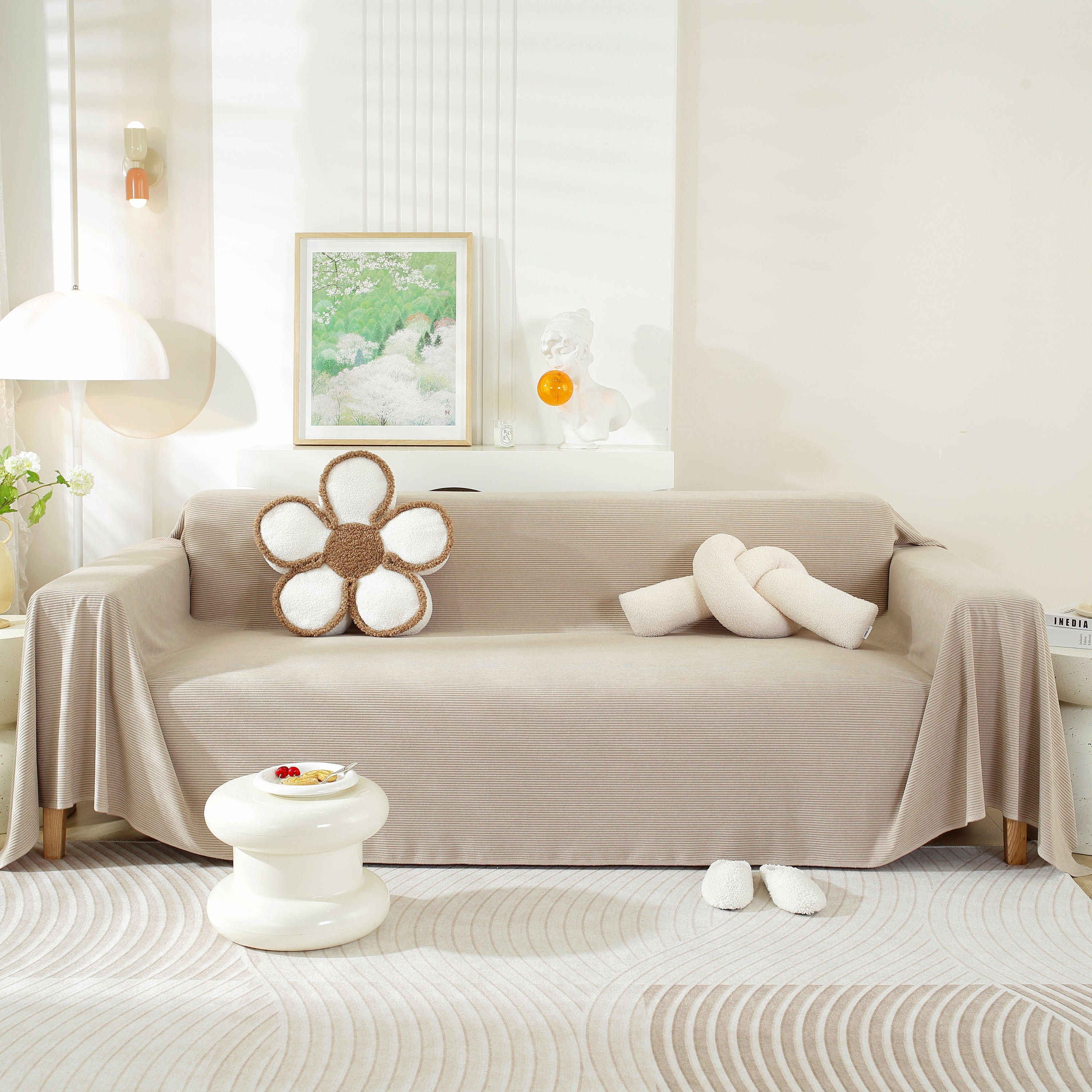 Soft Plush Warm Couch Cover Blanket For Sofa, Waterproof And Machine Washable Couch Throw Cover