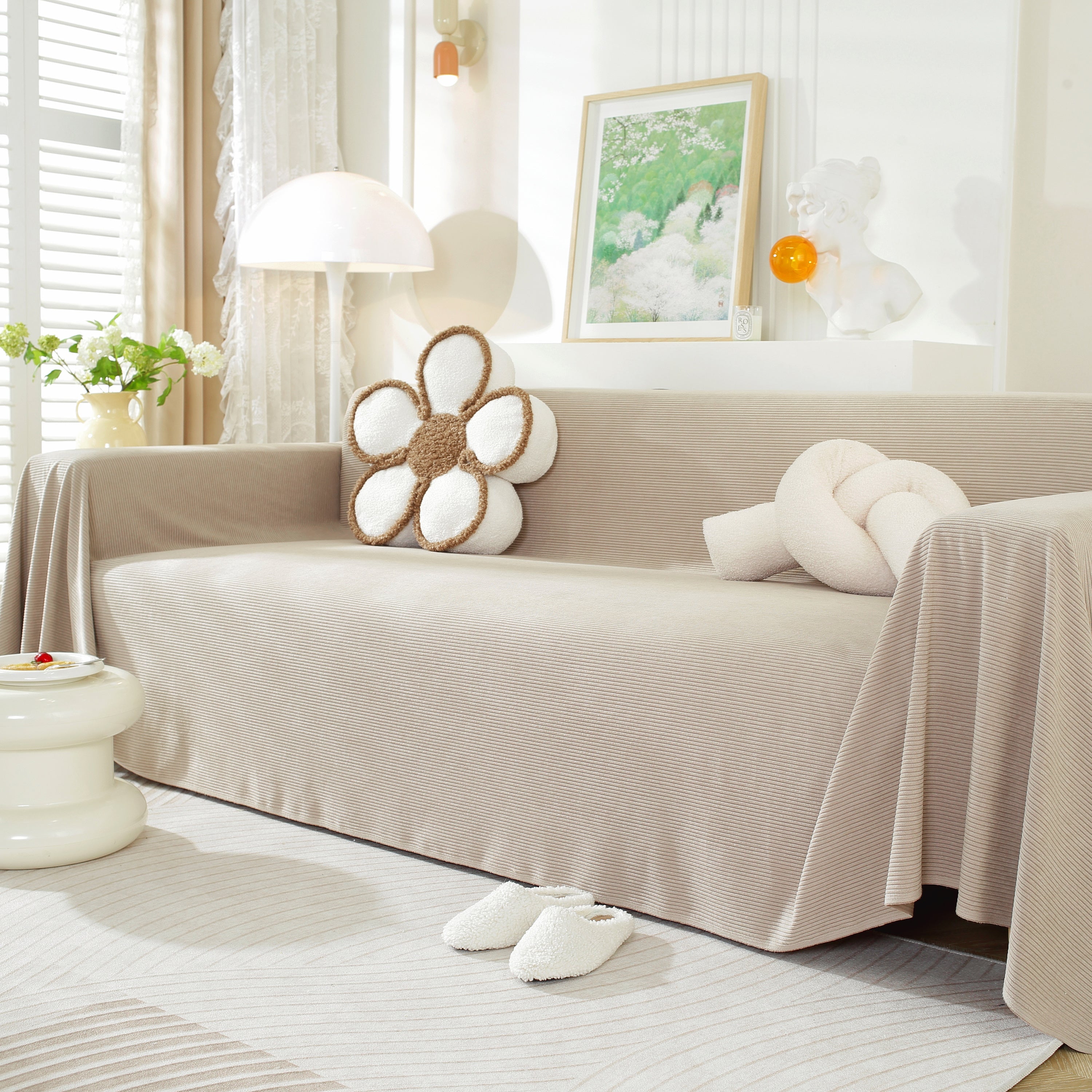 Soft Plush Warm Couch Cover Blanket For Sofa, Waterproof And Machine Washable Couch Throw Cover