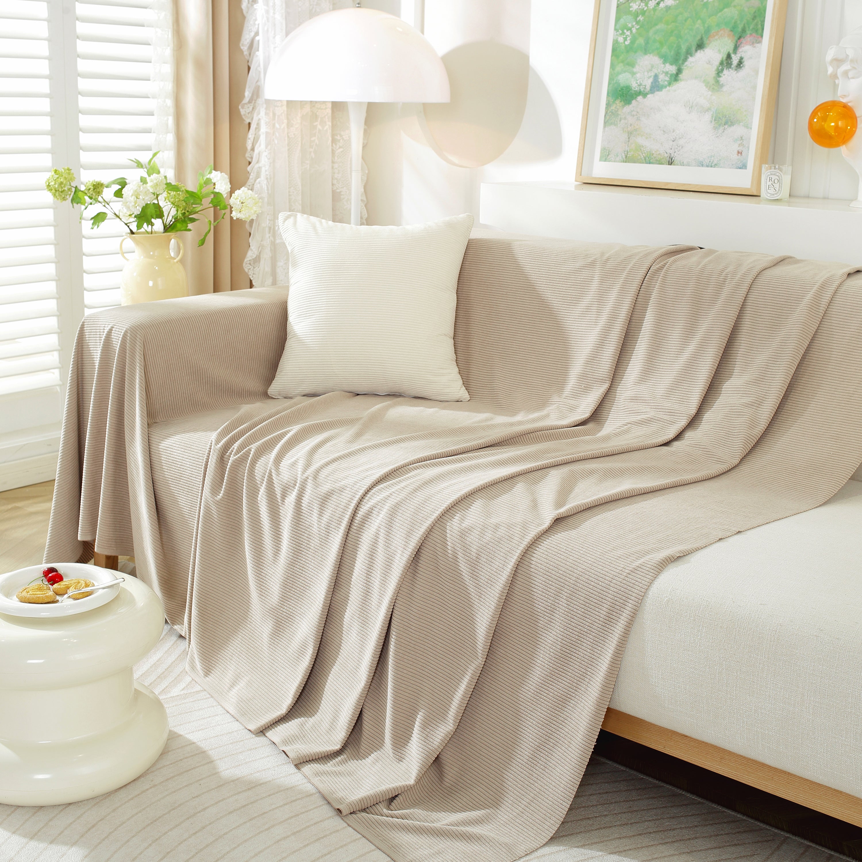Soft Plush Warm Couch Cover Blanket For Sofa, Waterproof And Machine Washable Couch Throw Cover