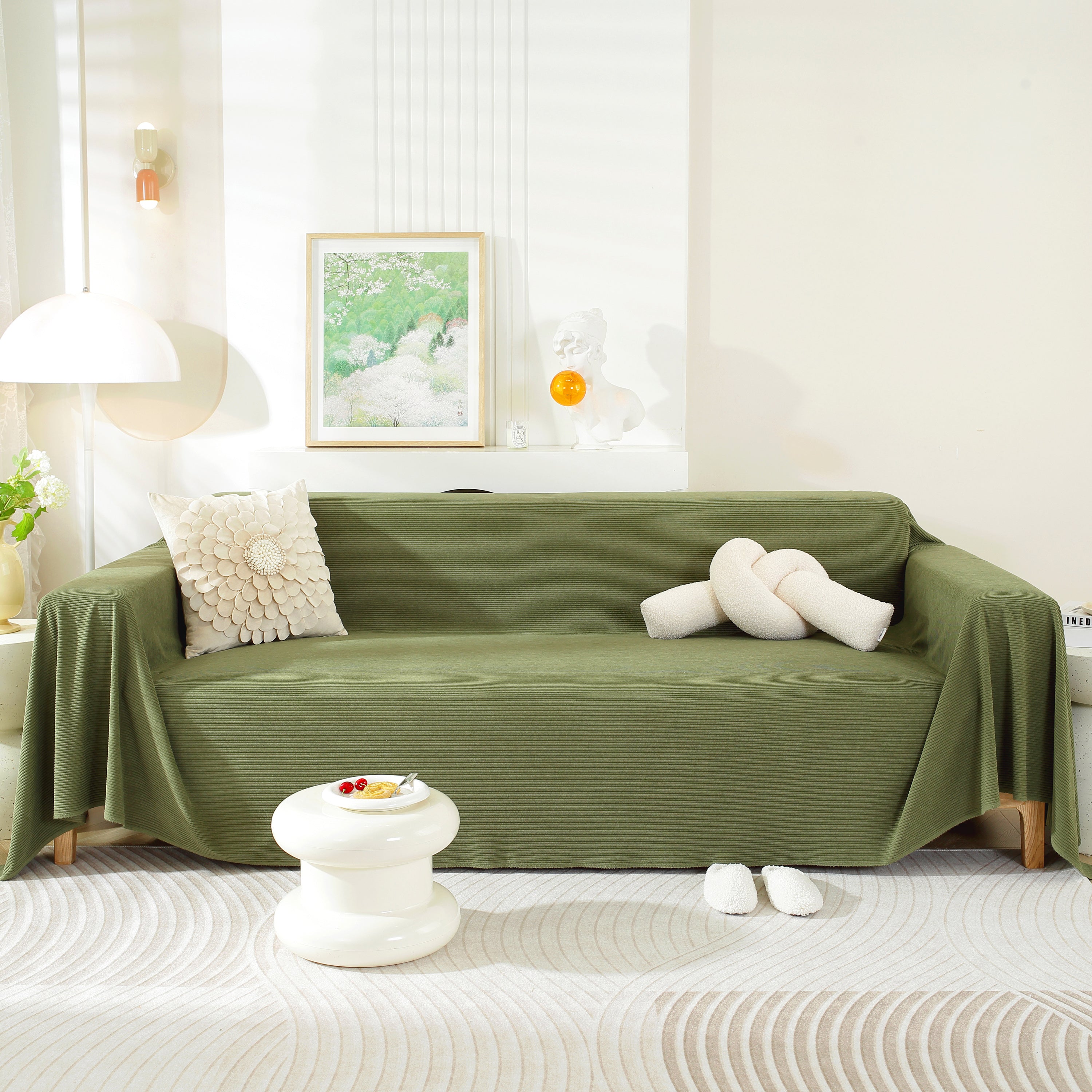 Soft Plush Warm Couch Cover Blanket For Sofa, Waterproof And Machine Washable Couch Throw Cover