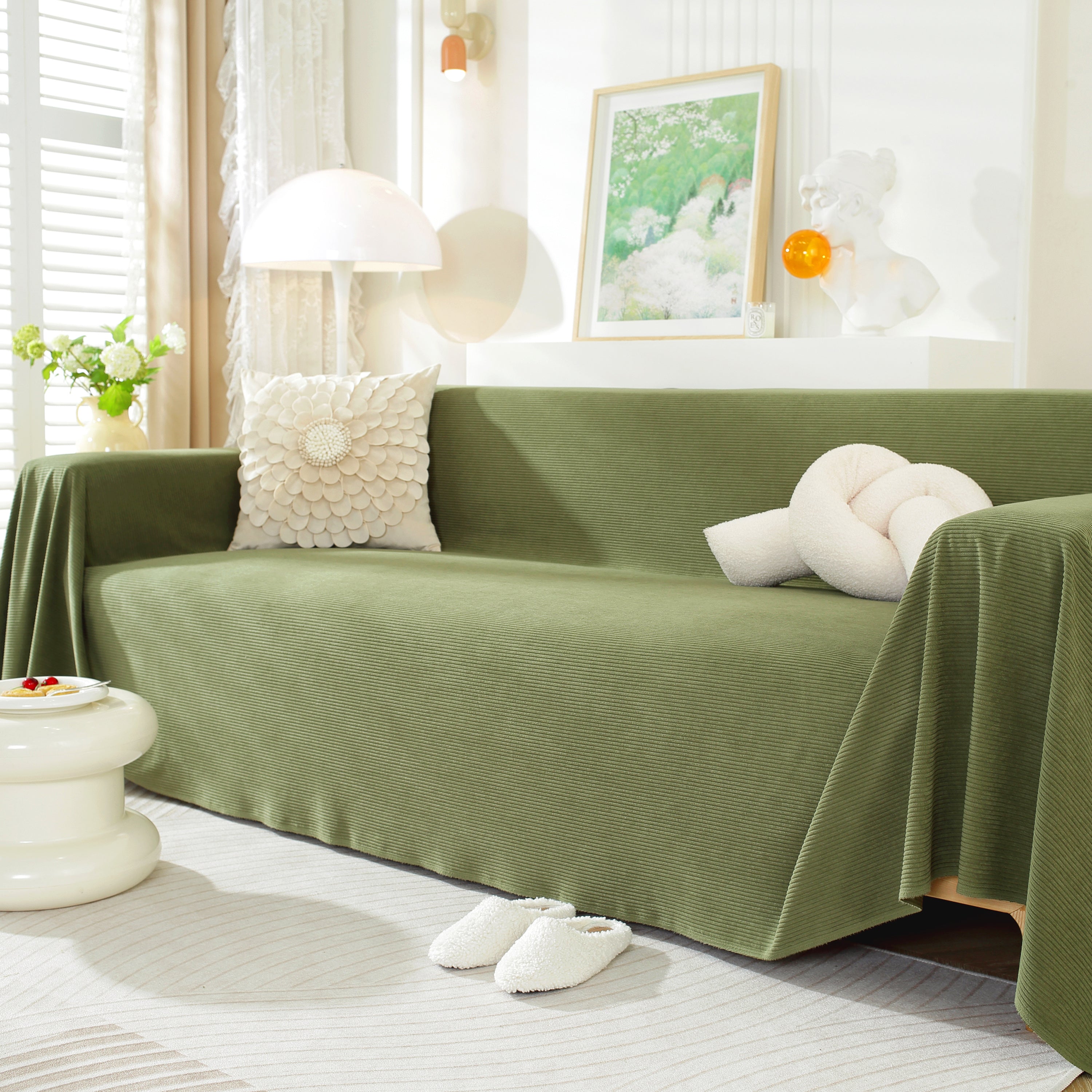 Soft Plush Warm Couch Cover Blanket For Sofa, Waterproof And Machine Washable Couch Throw Cover