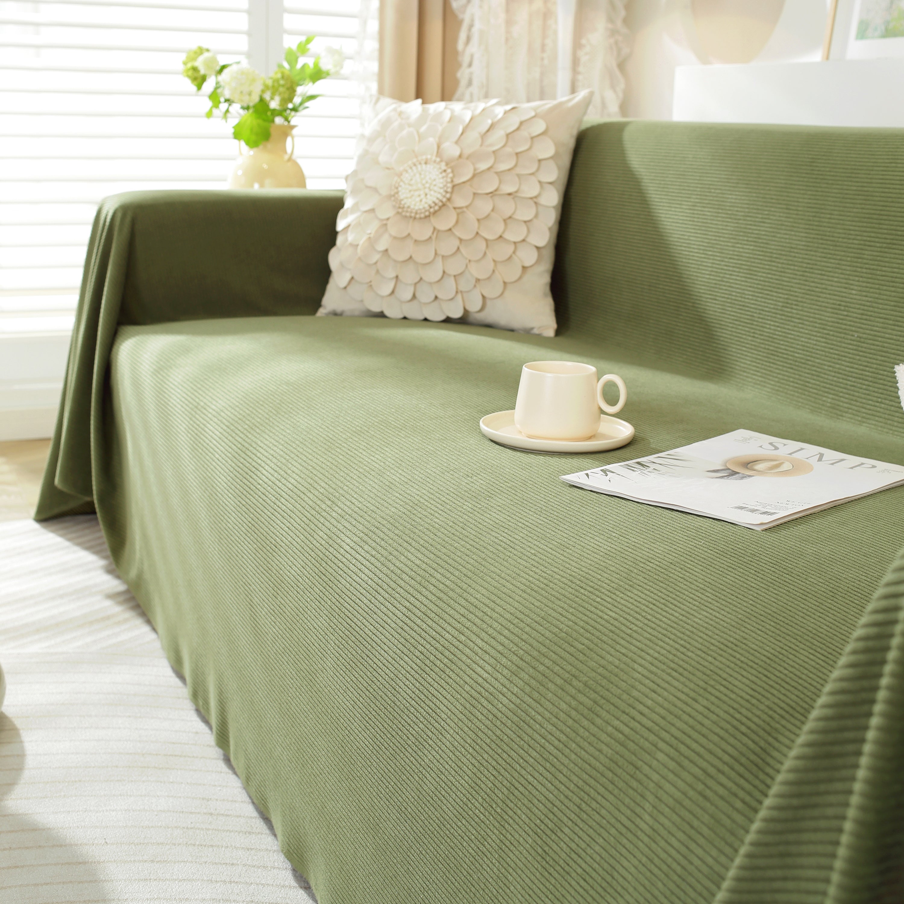 Soft Plush Warm Couch Cover Blanket For Sofa, Waterproof And Machine Washable Couch Throw Cover