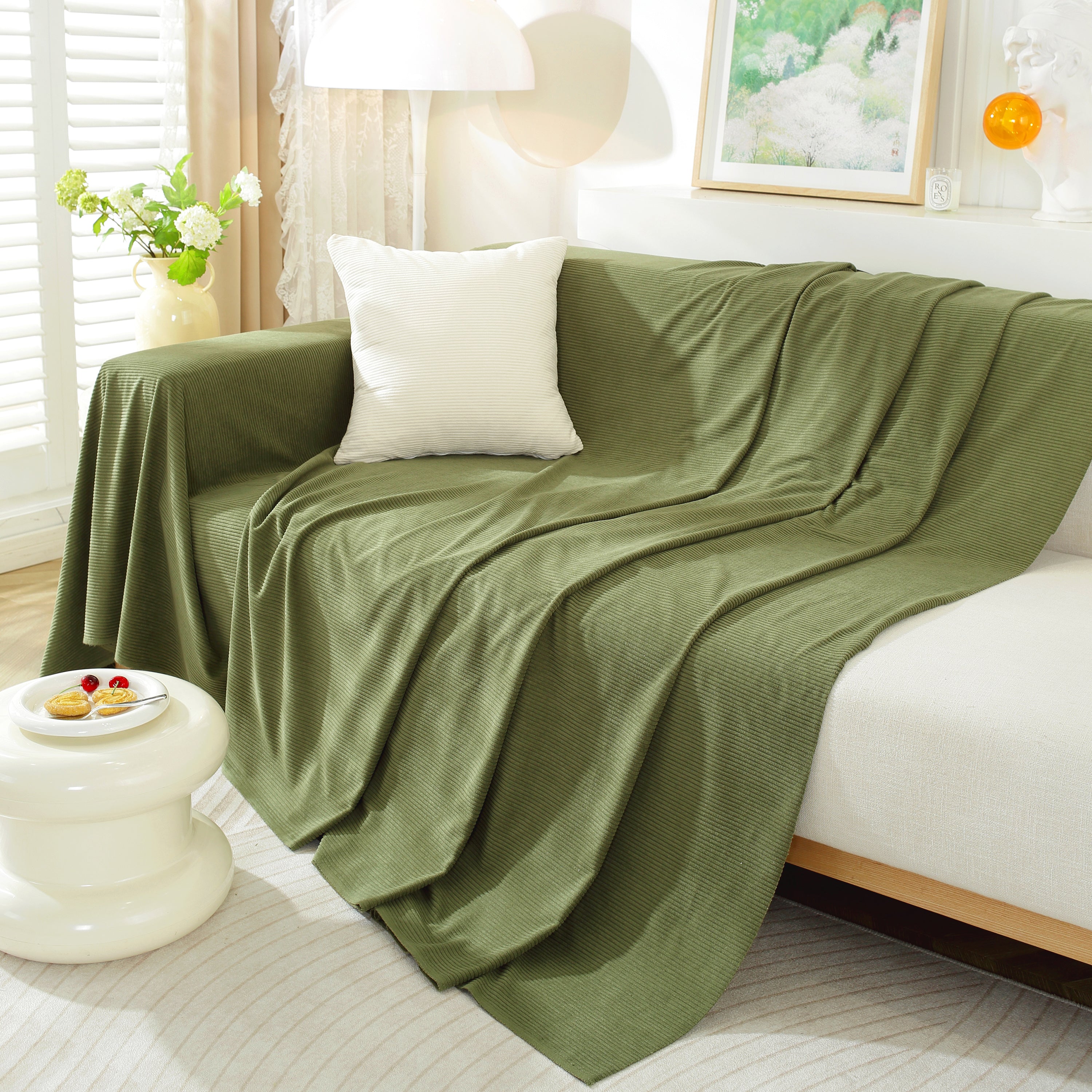 Soft Plush Warm Couch Cover Blanket For Sofa, Waterproof And Machine Washable Couch Throw Cover