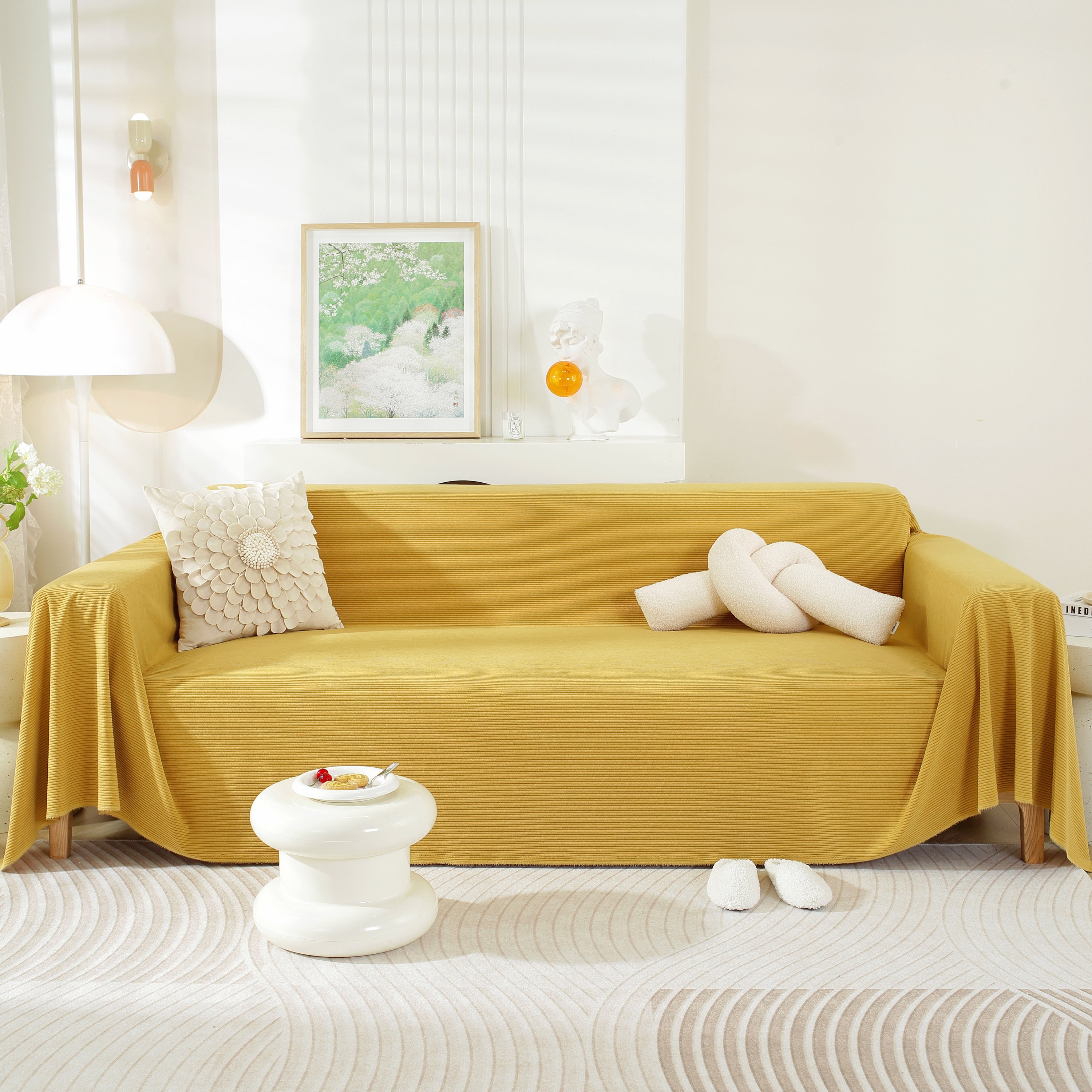 Soft Plush Warm Couch Cover Blanket For Sofa, Waterproof And Machine Washable Couch Throw Cover
