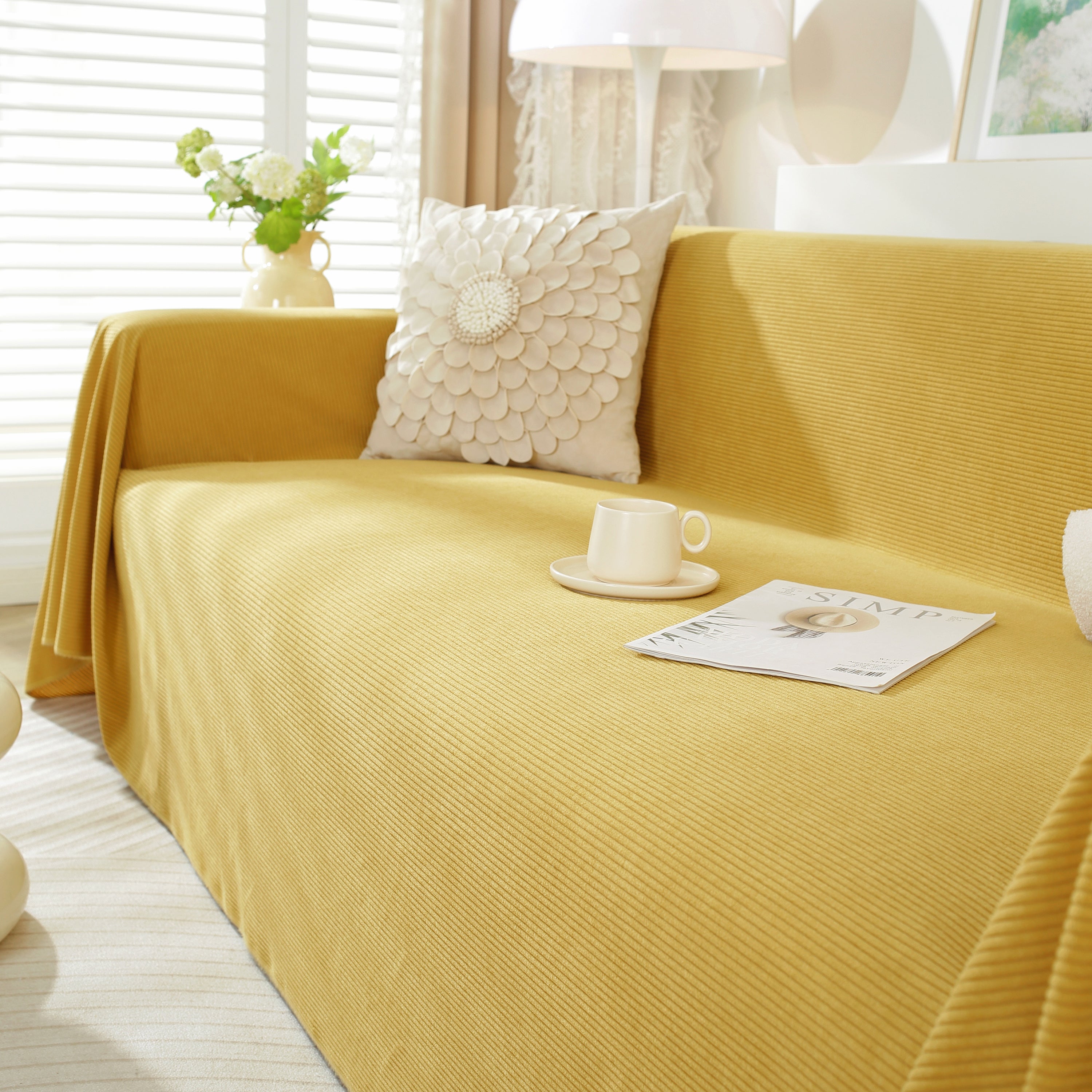 Soft Plush Warm Couch Cover Blanket For Sofa, Waterproof And Machine Washable Couch Throw Cover