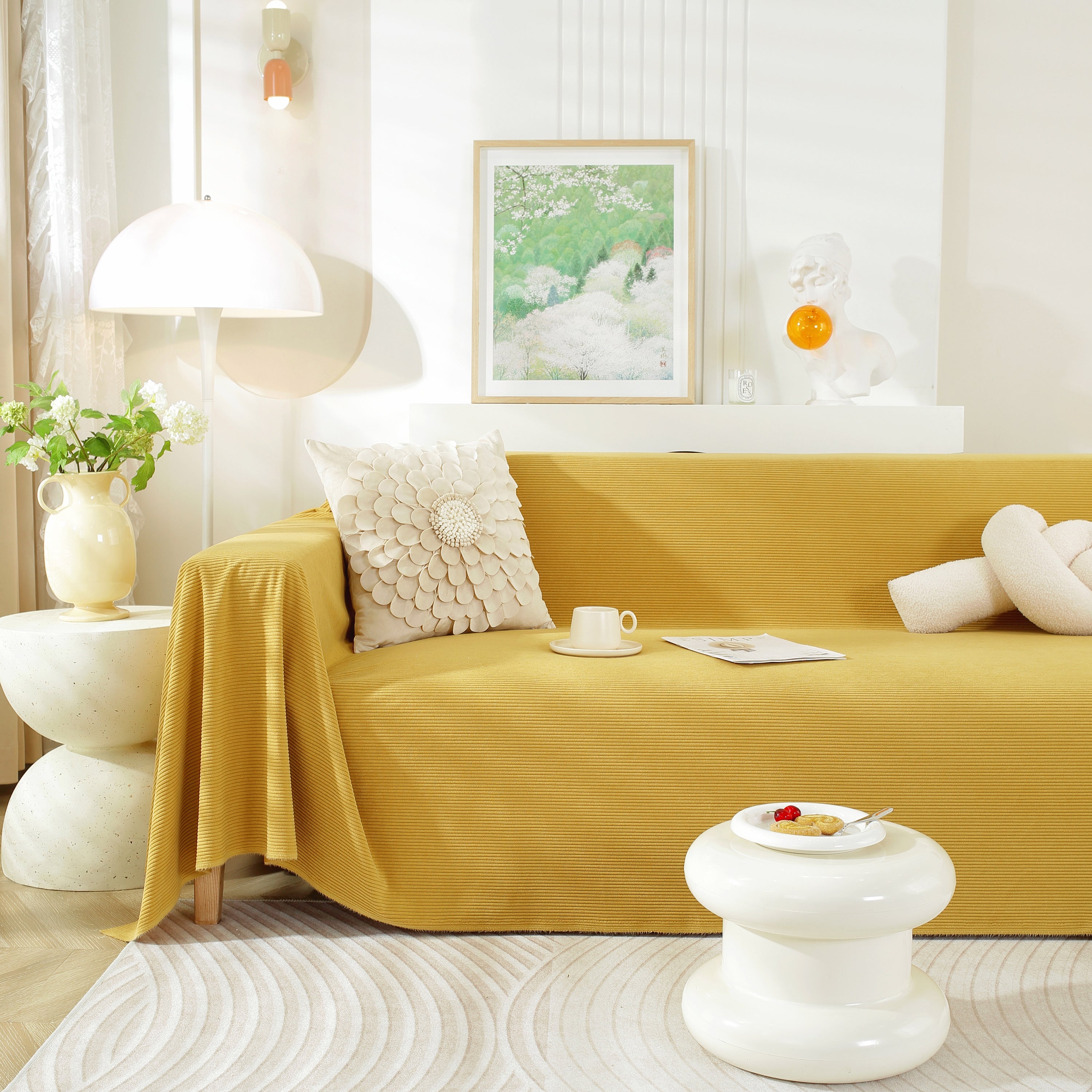 Soft Plush Warm Couch Cover Blanket For Sofa, Waterproof And Machine Washable Couch Throw Cover