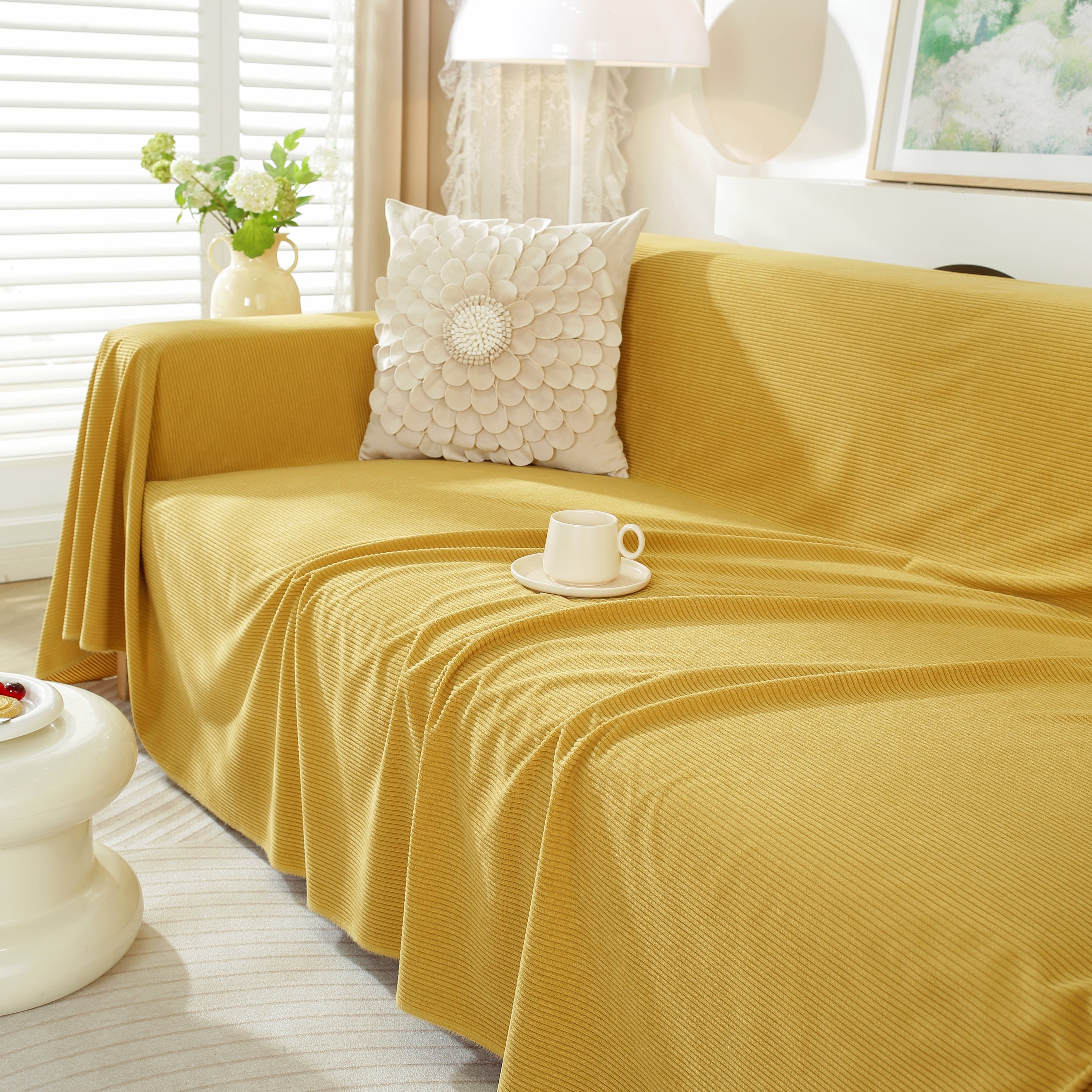 Soft Plush Warm Couch Cover Blanket For Sofa, Waterproof And Machine Washable Couch Throw Cover