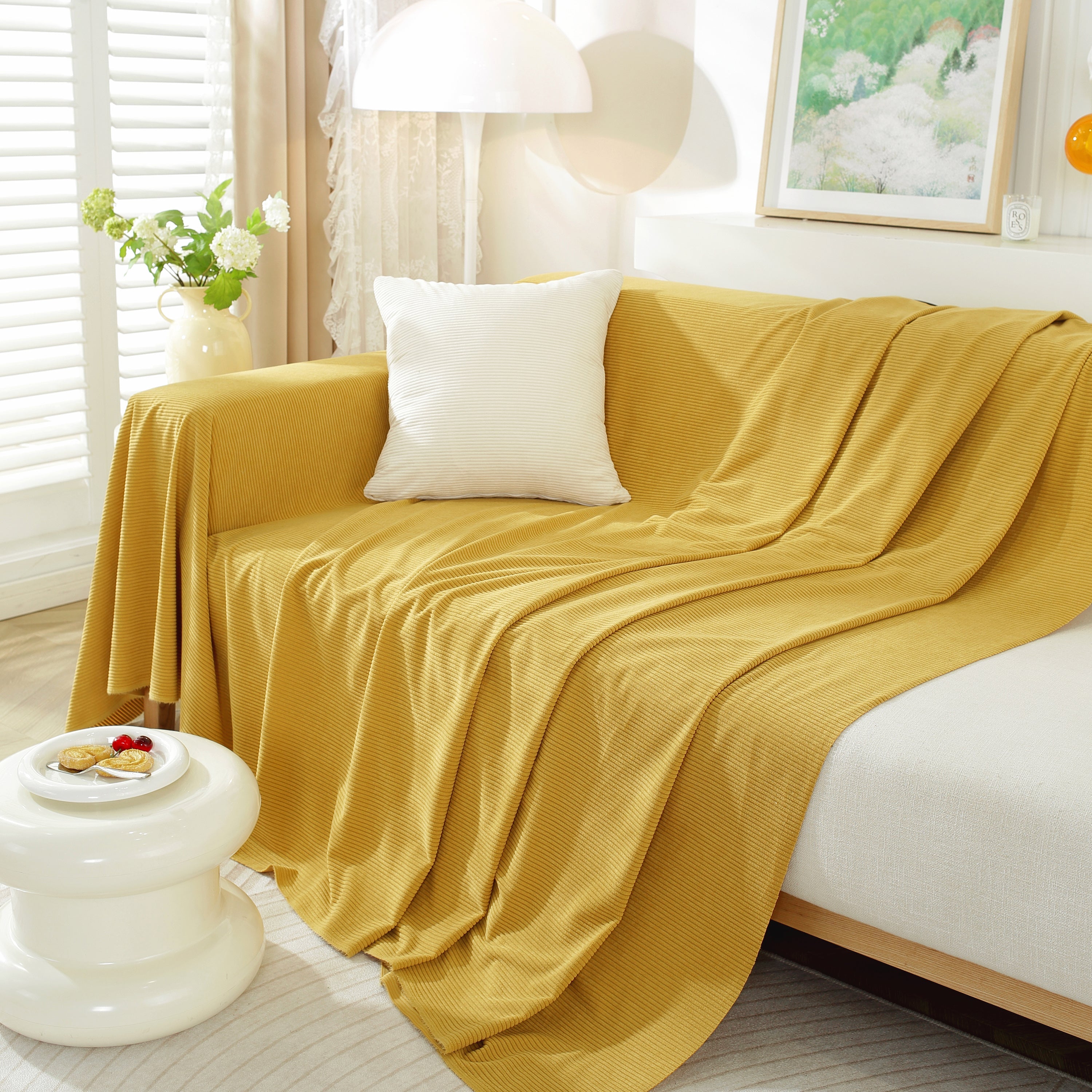 Soft Plush Warm Couch Cover Blanket For Sofa, Waterproof And Machine Washable Couch Throw Cover