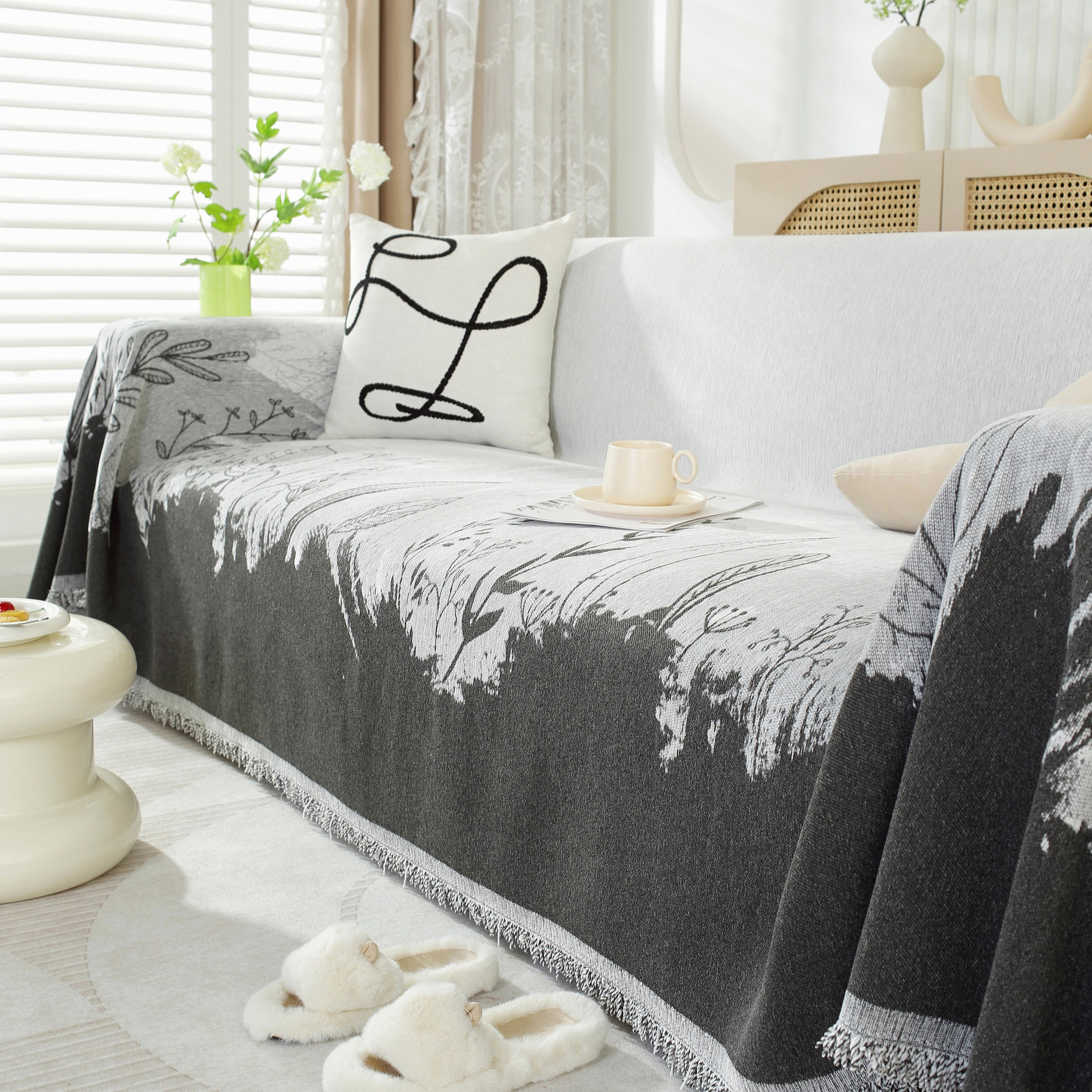 Sofa Cover Blanket For 1/2/3/4 Seat Couch Furniture Pet Protector Stylish Throws For Sectional Couch