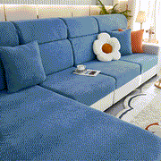 High Stretch Separate Cushion Covers Sofa Slipcover For L-shaped Sectional Couch