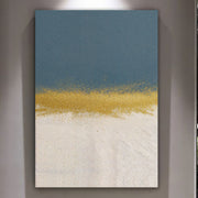 Minimalist Blue And Gold Wall Art