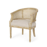 Accent Chair with Curved Back and Recessed Arms