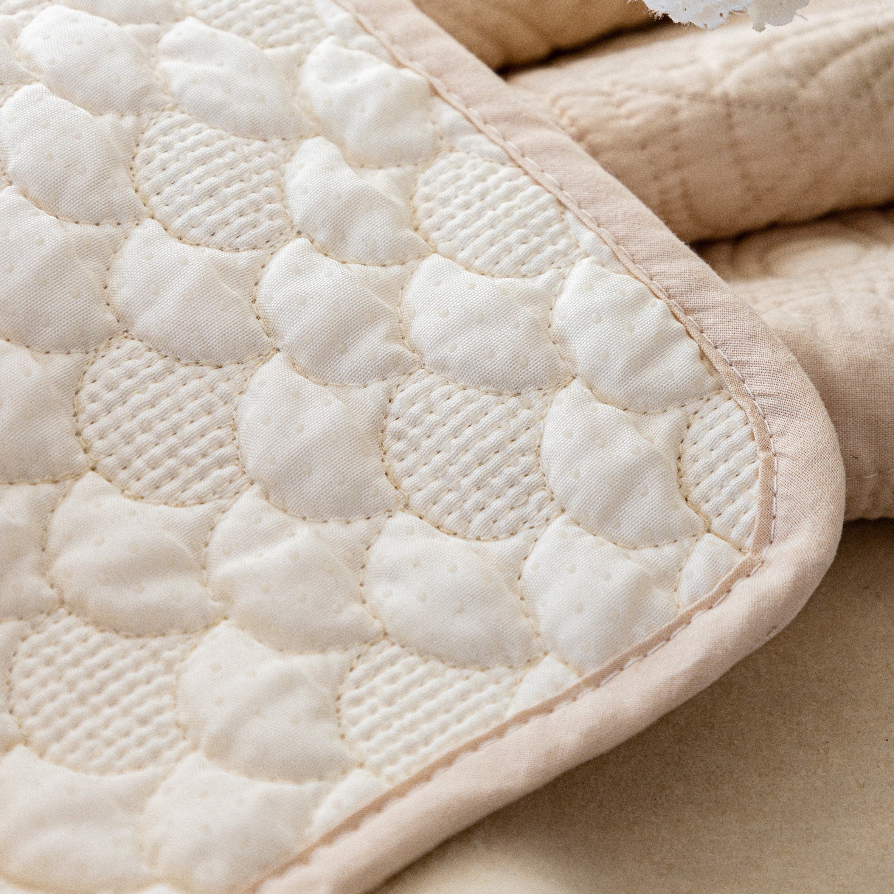 Cotton Quilted Sofa Cover, Non-slip Couch Protector Fits Backrest, Seat & Armrest