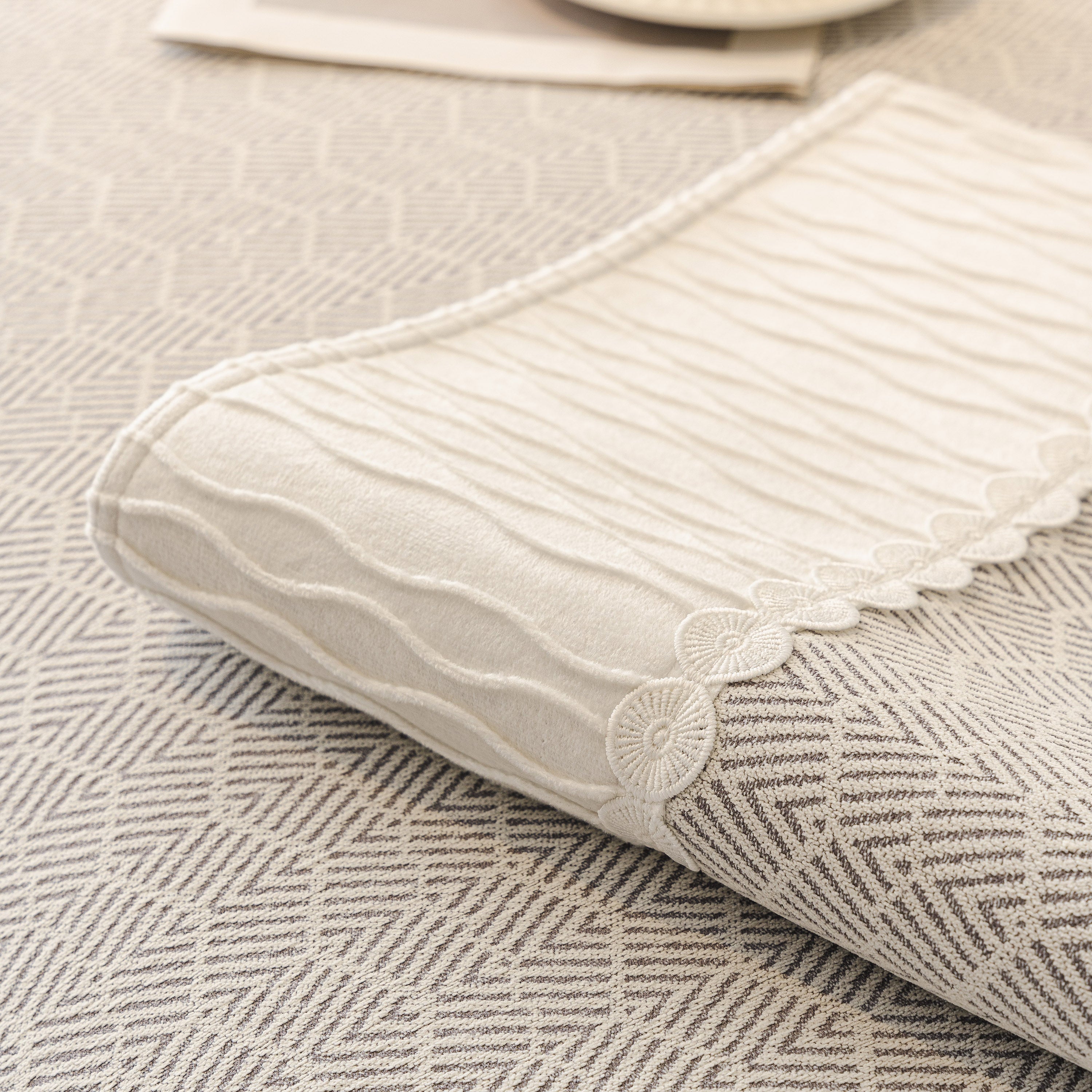 Herringbone Sofa Protector Cover, Non-slip Couch Cover For Seat, Back & Arms