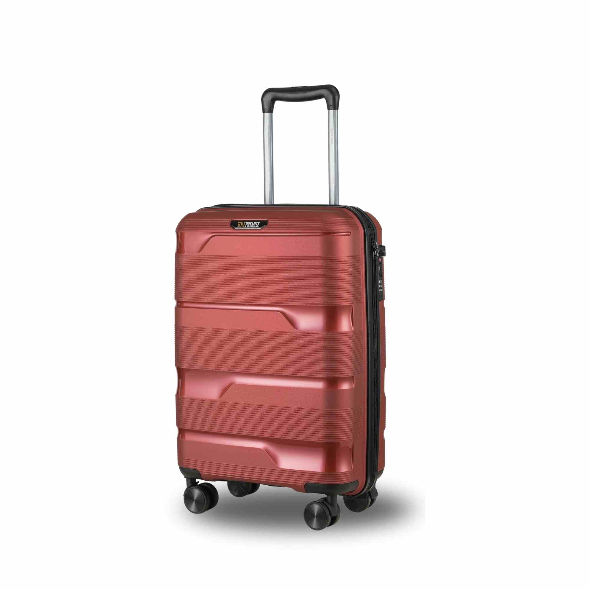 20-inch Red Carry-on Hardcase Roller Luggage