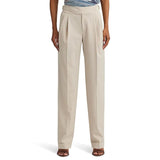 LAUREN Ralph Lauren Pleated Wool-Blend Twill Straight Pants Taupe