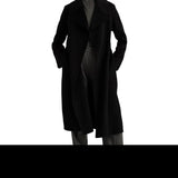 LAUREN Ralph Lauren Belted Wool-Blend Wrap Coat Black Size 12