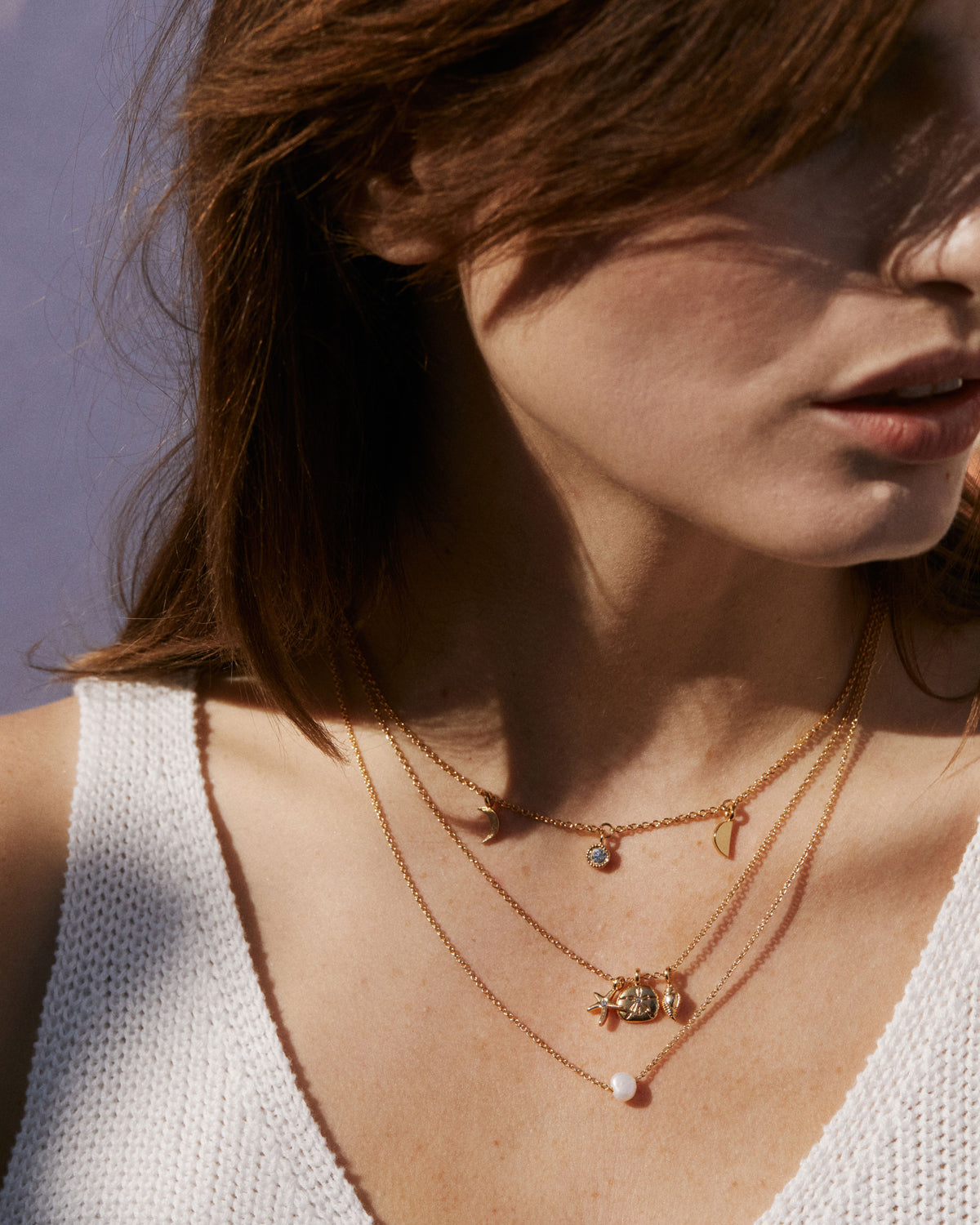 Sea Seeker & Grit Layered Necklace Set