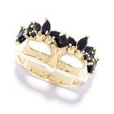 Toscana Italiana 18K Gold Plated 1.71ctw Choice of Gem Venetian Mask Ring