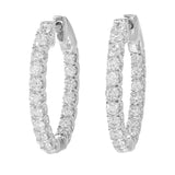 Grown Gorgeous 14K Gold Choice of Carat Lab Grown Diamond Hoop Earrings