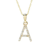 Sabrina Designs 14K Gold Diamond Choice of Initial Pendant w/ Chain