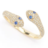 Sabrina Designs 14K Gold Choice of Gemstone & Diamond Snake Ring