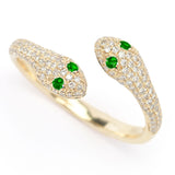 Sabrina Designs 14K Gold Choice of Gemstone & Diamond Snake Ring