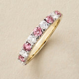 Peace Jewelers 14K Gold 1.00ctw Pink & White Lab Grown Diamond Ring