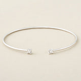 Peace Jewelers 14K Gold 0.30ctw Round Lab Grown Diamond Flex Bangle Bracelet