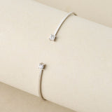 Peace Jewelers 14K Gold 0.30ctw Round Lab Grown Diamond Flex Bangle Bracelet